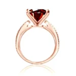 Handmade 4.0 CT Princess Cut Chocolate Tone Sapphire Ring
