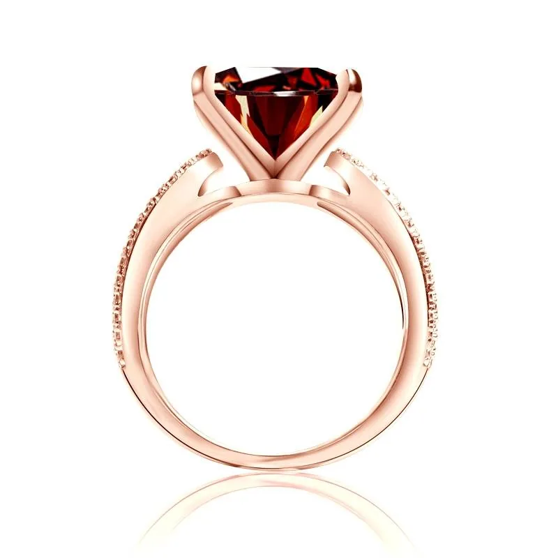 Handmade 4.0 CT Princess Cut Chocolate Tone Sapphire Ring