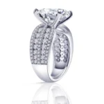 Handmade 4.0 CT Princess Cut Sterling Silver Ring