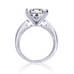 Handmade 4.0 CT Princess Cut Sterling Silver Ring