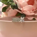 Handmade 4.0 CT Princess Cut Sterling Silver Ring