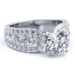 Handmade Round Cut in Claw Prong Sterling Silver Ring