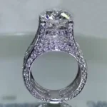 Handmade 2.75 CT Round Cut Sterling Silver Ring
