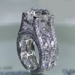 Handmade 2.75 CT Round Cut Sterling Silver Ring
