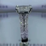Handmade Radiant Cut White Sapphire 925 Sterling Silver Engagement Ring