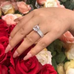 Handmade Radiant Cut White Sapphire 925 Sterling Silver Engagement Ring