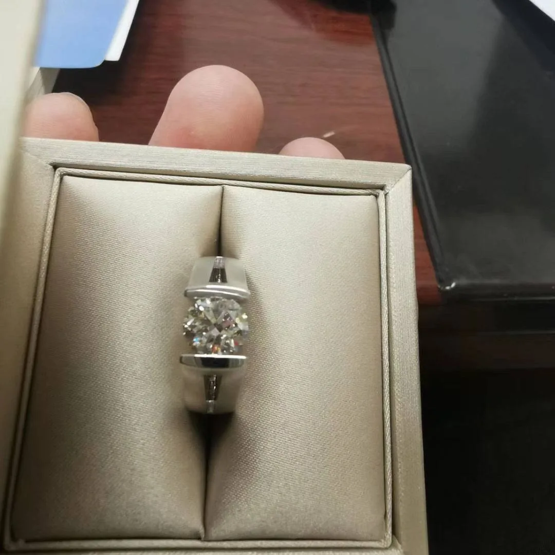 Handmade 1.5 CT Round Cut Split Shank Engagement Ring