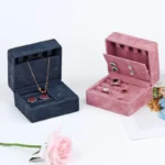 Handmade Velvet Portable Travel Case Jewelry Box