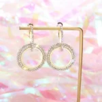 Handmade Circle Gold 925 Sterling Silver Hoop Earrings