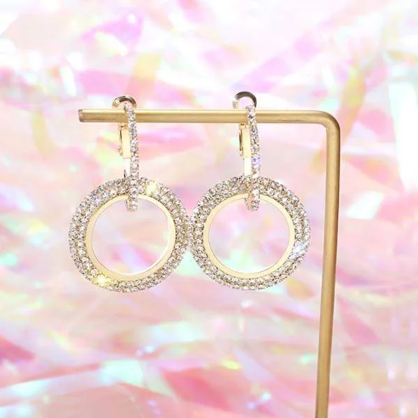 Handmade Circle Gold 925 Sterling Silver Hoop Earrings