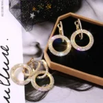 Handmade Circle Gold 925 Sterling Silver Hoop Earrings