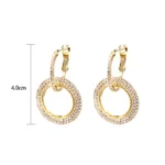 Handmade Circle Gold 925 Sterling Silver Hoop Earrings