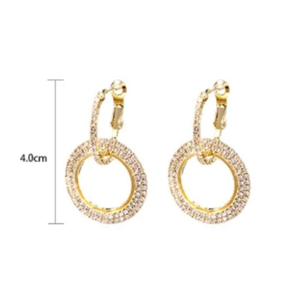 Handmade Circle Gold 925 Sterling Silver Hoop Earrings