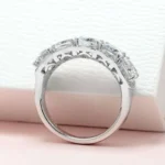 Handmade Cushion Cut Wedding Band