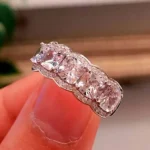 Handmade Cushion Cut Wedding Band