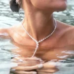 Fashion Pear Cut Created White Sapphire Necklace & Earrings Set