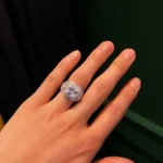 Handmade Cushion Cut 3 Piece Ring Set