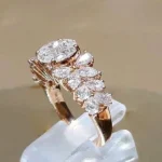 Handmade Pear Cut Sterling Silver Wedding Band