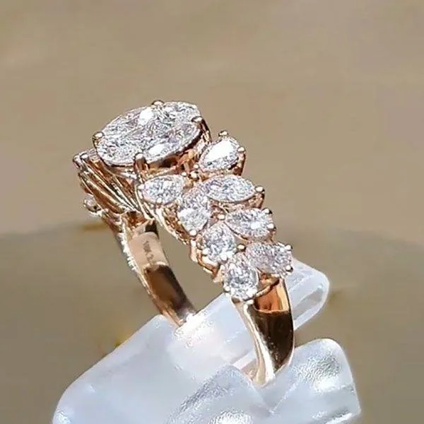 Handmade Pear Cut Sterling Silver Wedding Band