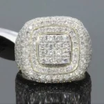 Handmade Iced Out Platform Men's Ring