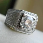 Handmade 6.5 CT Round Cut Men's Ring