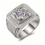Handmade 6.5 CT Round Cut Men's Ring