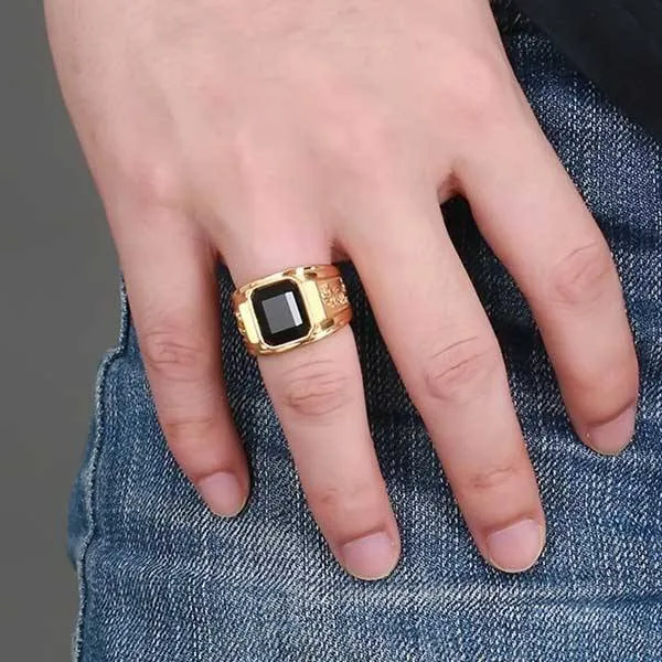Handmade Gold Plating Dragon Design Men's Ring