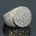 Handmade Gold Cluster Men's Ring