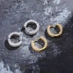 Men Hip Hop Diamond Hoop Earrings
