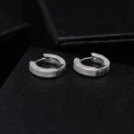 Men Hip Hop Diamond Hoop Earrings