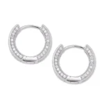 Men Hip Hop Diamond Hoop Earrings