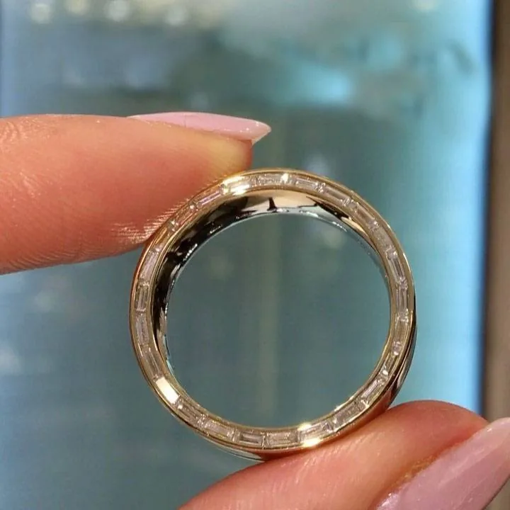 Handmade Men 8mm Anniversary Eternity Band