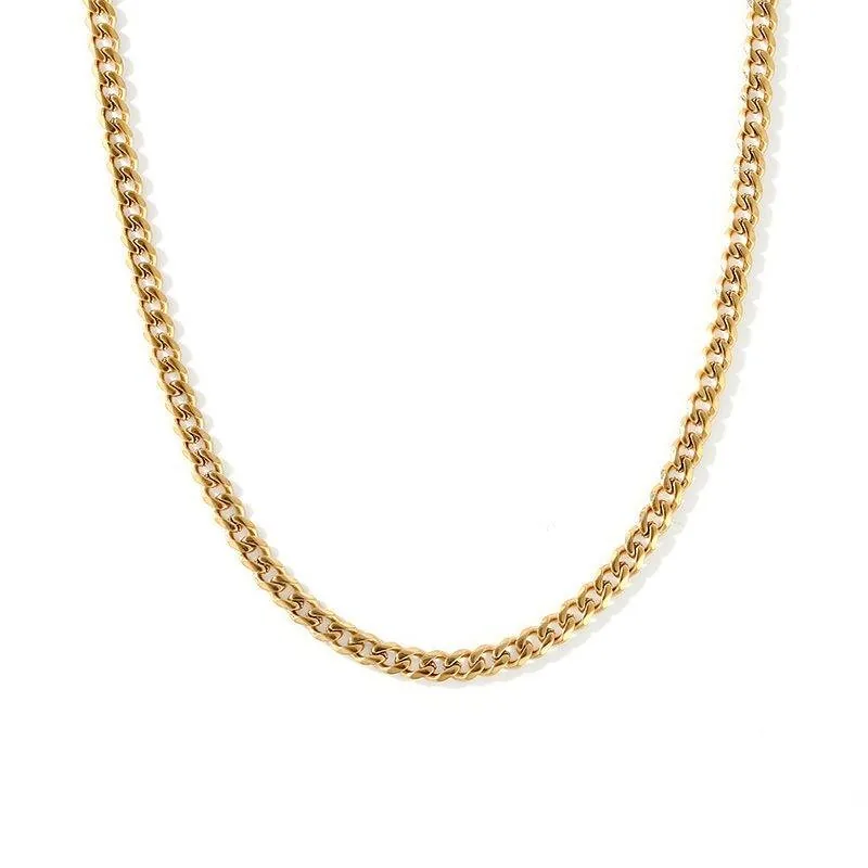 Titanium Steel Men's Franco Chain Necklace