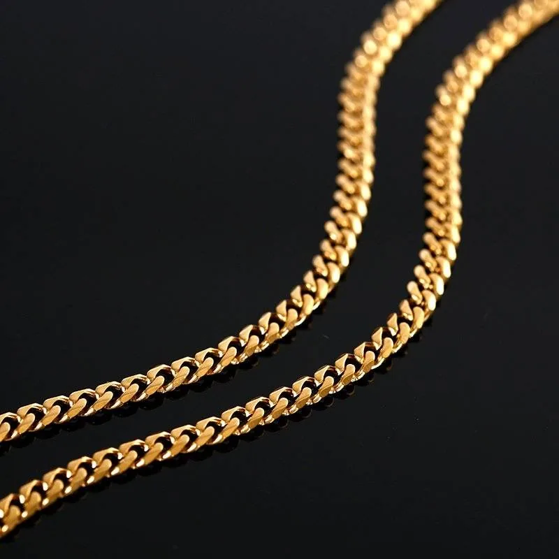 Titanium Steel Men's Franco Chain Necklace