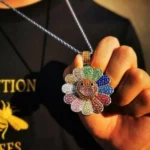 Handmade Smile Rotating Sunflower Pendant