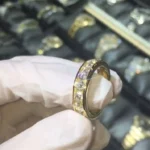 Handmade Men Channel Setting Eternity Band Ring