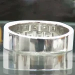 Princess and Baguette Cut Half Stone Men's Wedding Band