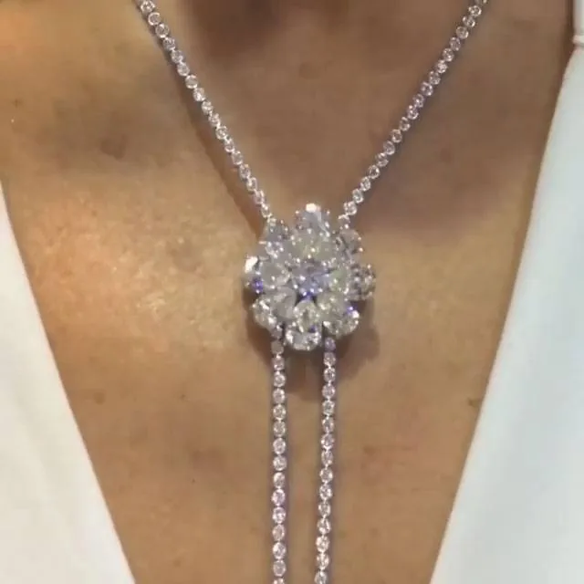 Handmade Luxury Adjusting Flower Design Necklace