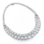Fahion Cushion Sapphire Necklace Choker