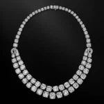 Fahion Cushion Sapphire Necklace Choker