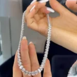 Handmade Luxury Oval Cut Sapphire Necklace Chocker