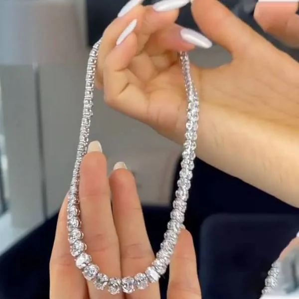 Handmade Luxury Oval Cut Sapphire Necklace Chocker