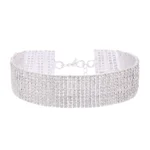 Vintage CZ Studded Choker Sparkly Necklace