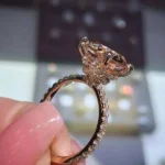 3 Ct Rose Gold Cushion Cut Engagement Ring