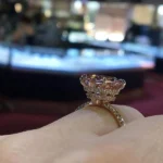 3 Ct Rose Gold Cushion Cut Engagement Ring