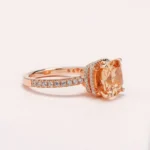 3 Ct Rose Gold Cushion Cut Engagement Ring