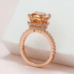 3 Ct Rose Gold Cushion Cut Engagement Ring