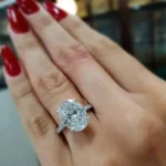Handmade 4ct Oval Cut Lab Created Sapphire Engagement Ring