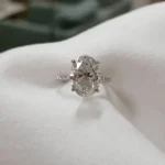 Handmade 4ct Oval Cut Lab Created Sapphire Engagement Ring