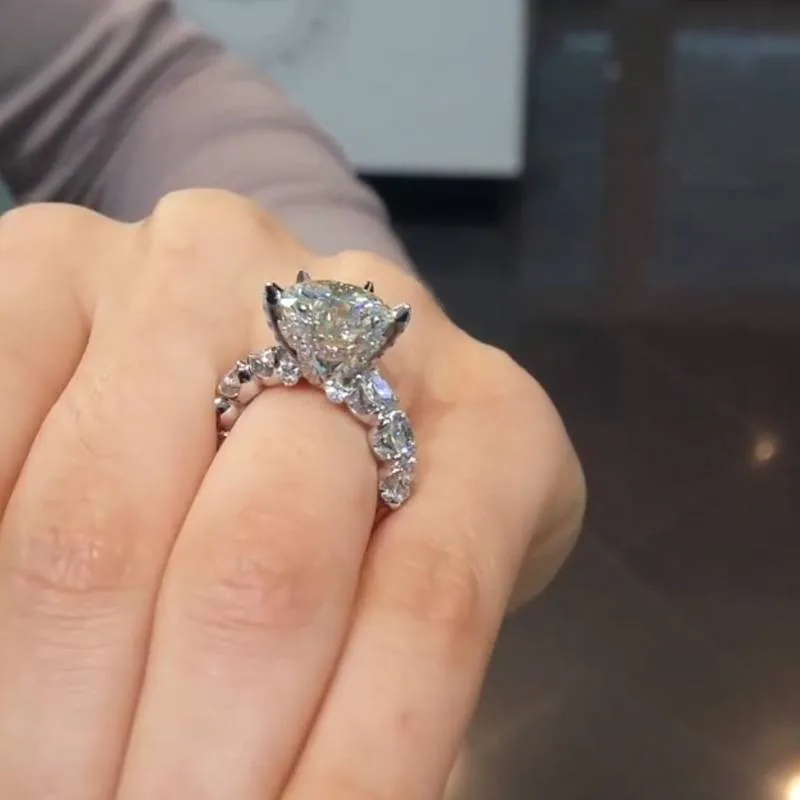Handmade 5 Ct Round Cut Engagement Ring